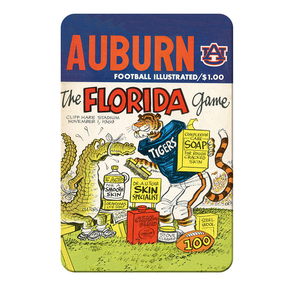 Auburn Tigers - Auburn Football Illustrated the Florida Game 11.1.69 - College Wall Art #Canvas