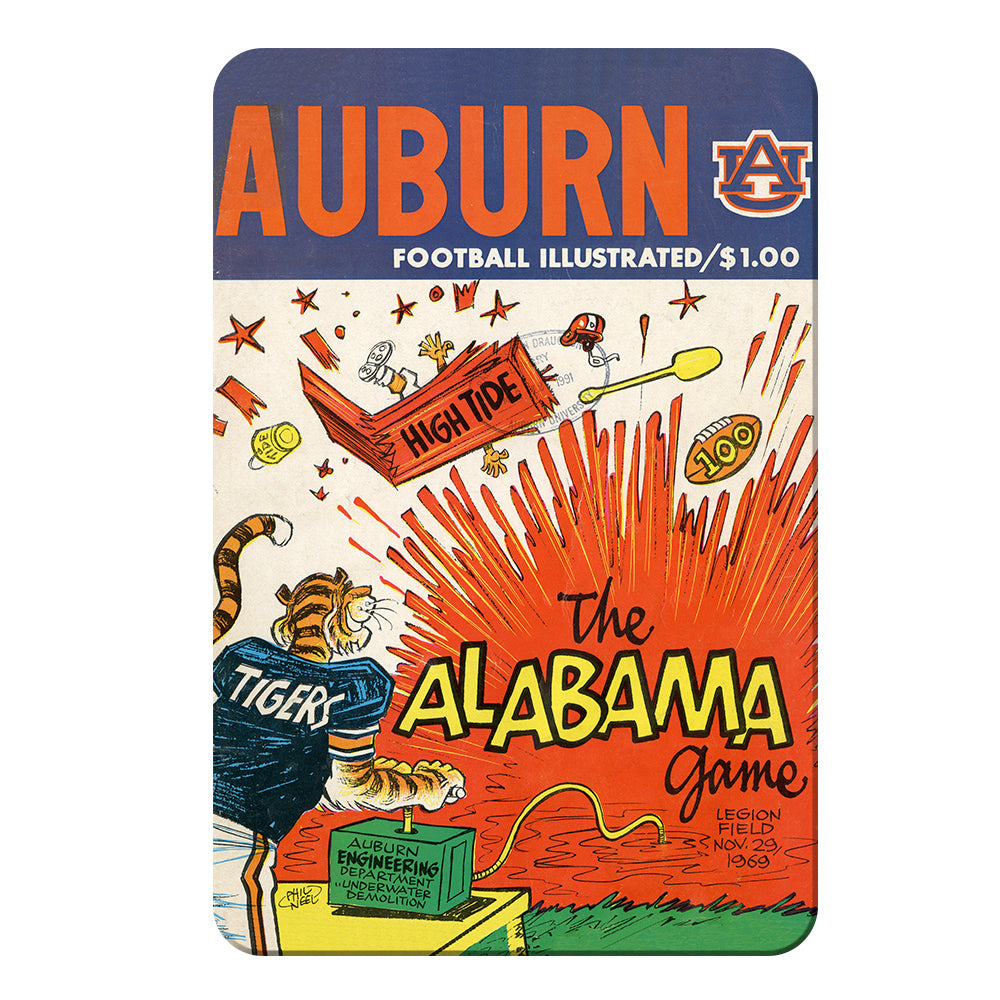 Auburn Tigers - Auburn Football Illustrated The Alabama Game 11.29.69 - College Wall Art #Canvas
