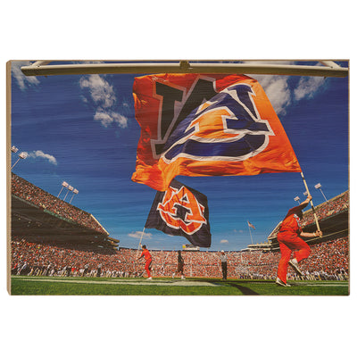 Auburn Tigers - Cheer Flags - College Wall Art#Wood