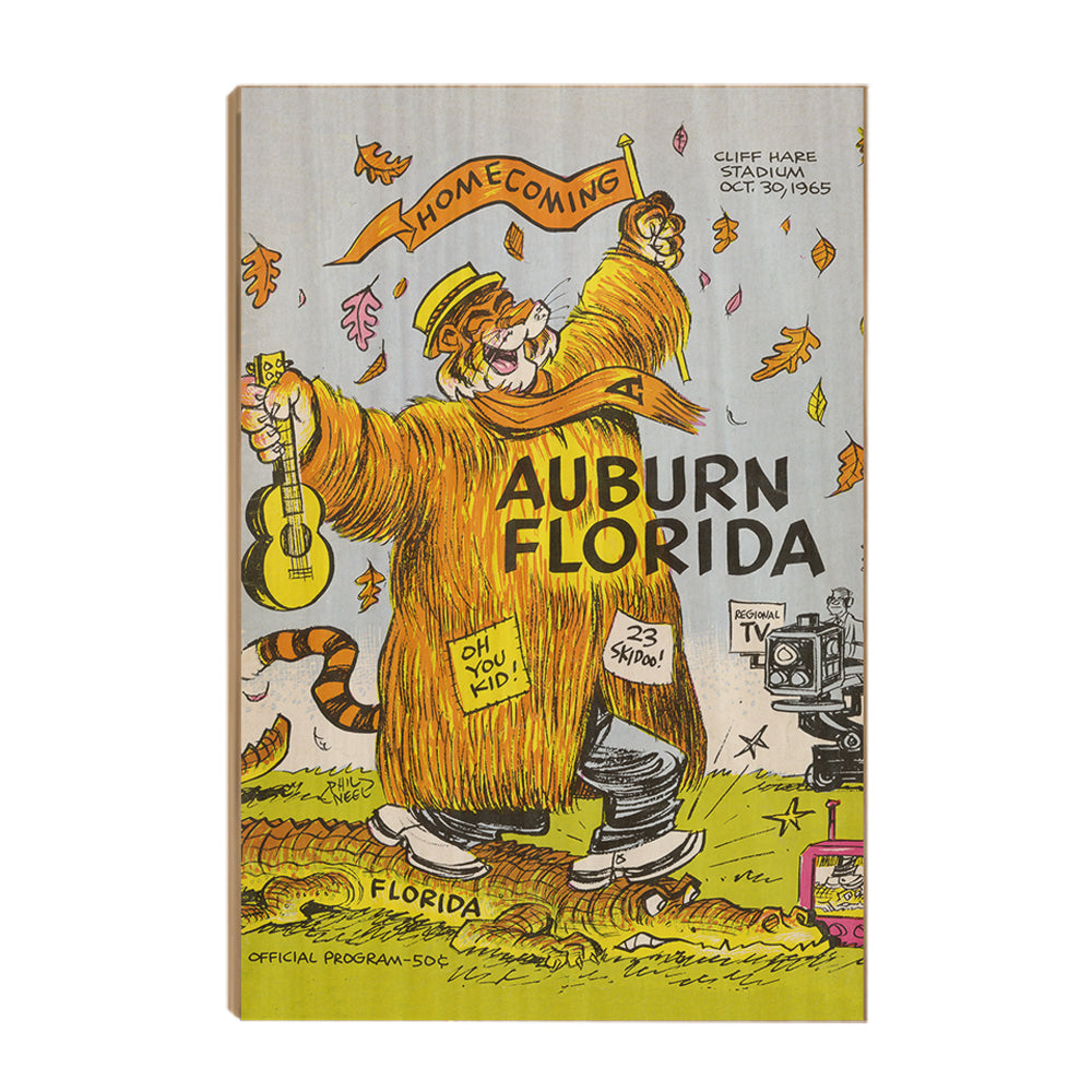 Auburn Tigers - Auburn Florida Homecoming Program Cover 10.30.65 - College Wall Art #Canvas