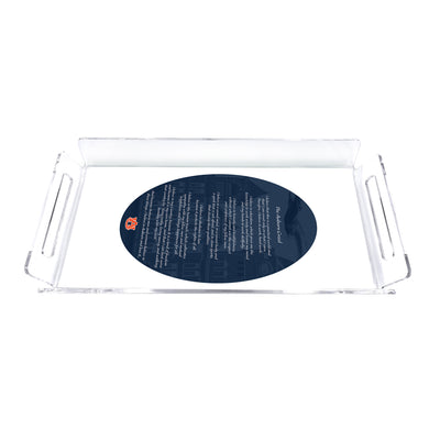 Auburn Tigers - The Auburn Creed Over Samford Decorative Tray