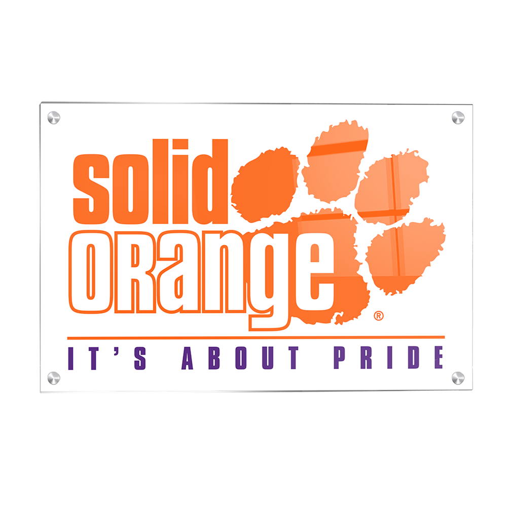 Clemson Tigers - Solid Orange it's About Pride - College Wall Art #Canvas