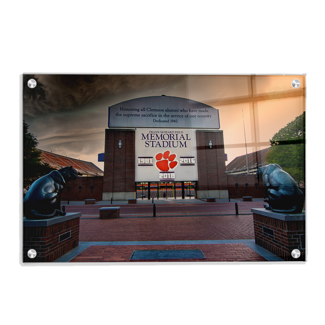 Clemson Tigers - Watchfull Eyes Sunset - College Wall Art #Canvas