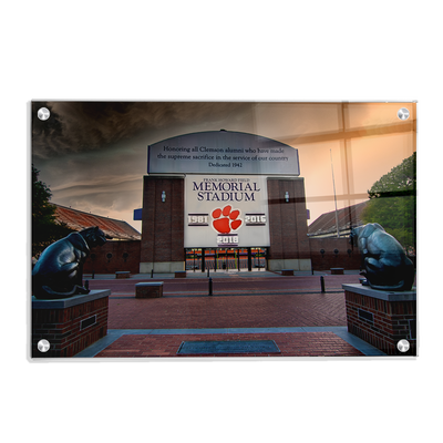 Clemson Tigers - Watchfull Eyes Sunset - College Wall Art #Acrylic