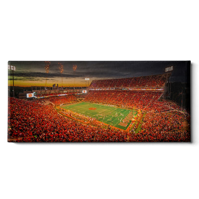 Clemson Tigers - Clemson Orange Pano - College Wall Art #Canvas