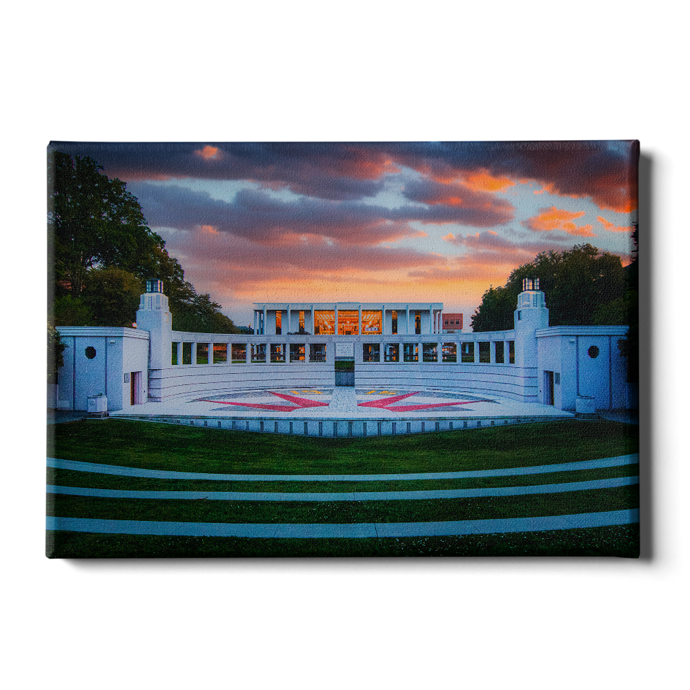 Clemson Tigers - Overlooking Cooper Library Sunset - College Wall Art #Canvas