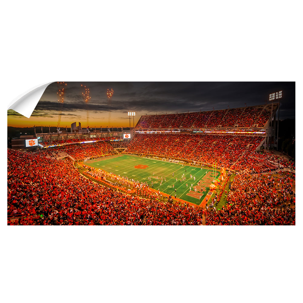 Clemson Tigers - Clemson Orange Pano - College Wall Art #Canvas