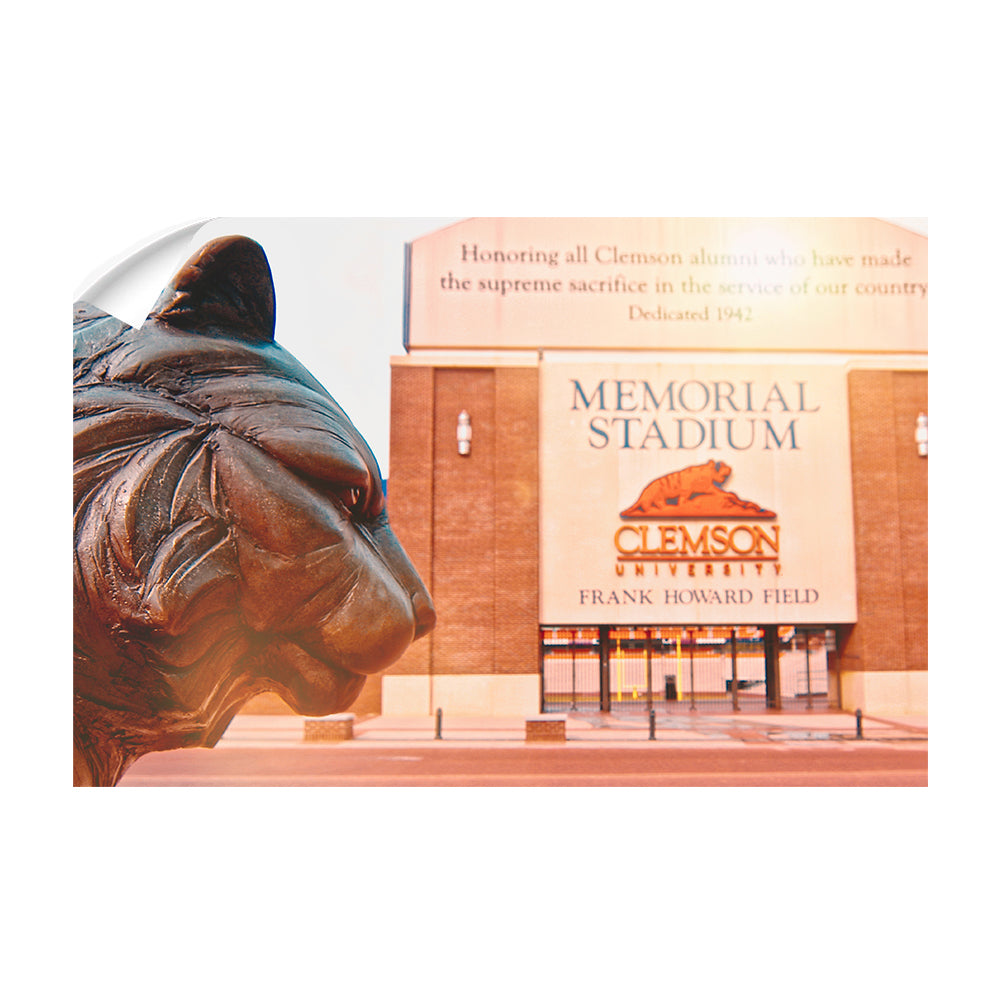 Clemson Tigers - Under a Watchful Eye - College Wall Art #Canvas