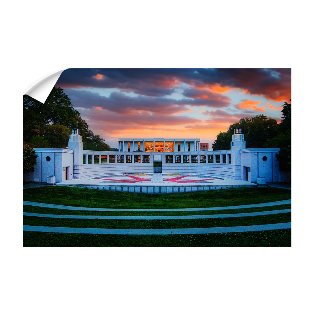 Clemson Tigers - Overlooking Cooper Library Sunset - College Wall Art #Canvas