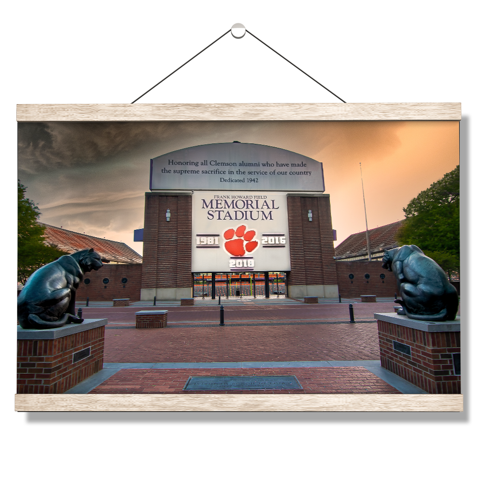 Clemson Tigers - Watchfull Eyes Sunset - College Wall Art #Canvas