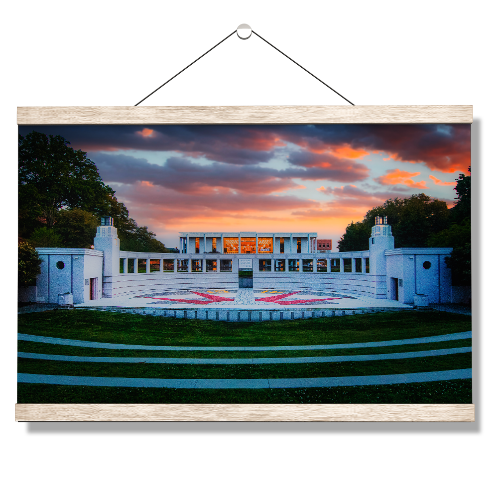 Clemson Tigers - Overlooking Cooper Library Sunset - College Wall Art #Canvas