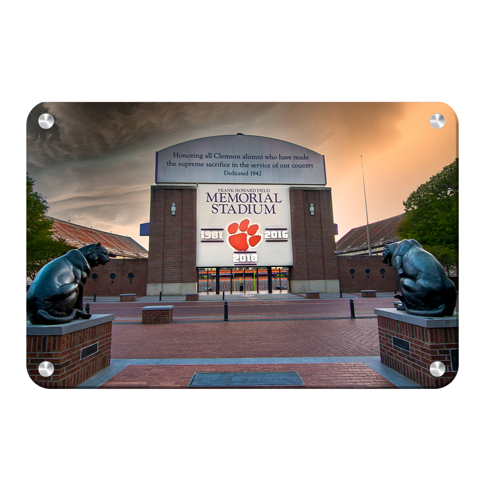 Clemson Tigers - Watchfull Eyes Sunset - College Wall Art #Canvas