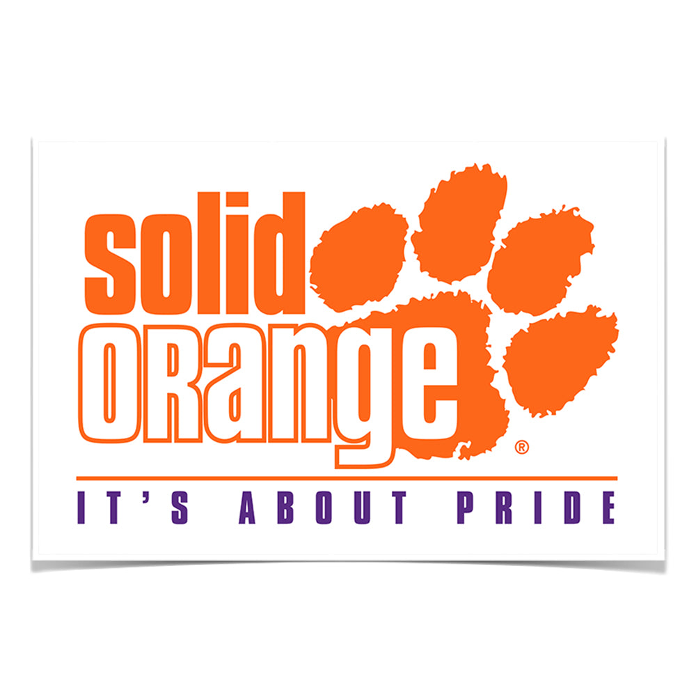 Clemson Tigers - Solid Orange it's About Pride - College Wall Art #Canvas