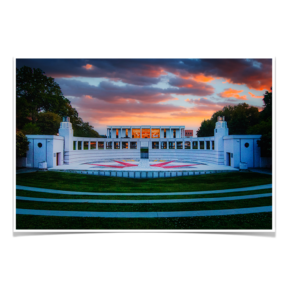 Clemson Tigers - Overlooking Cooper Library Sunset - College Wall Art #Canvas