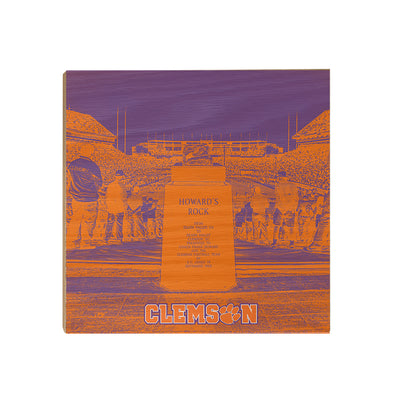 Clemson Tigers - Howards Rock - College Wall Art #Wood