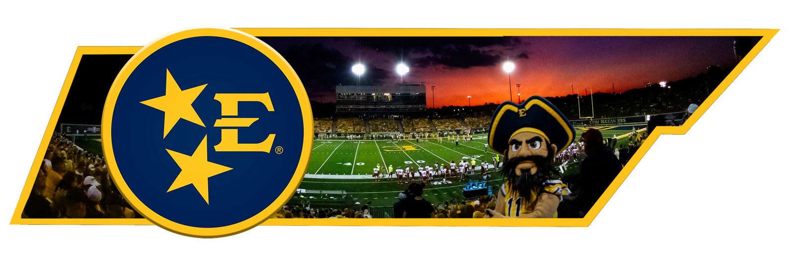 ETSU - State of ETSU Football Dimensional - College Wall Art#Dimensional