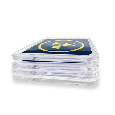 ETSU Bucs - Blue Tri Star Bucs Flag Drink Coaster