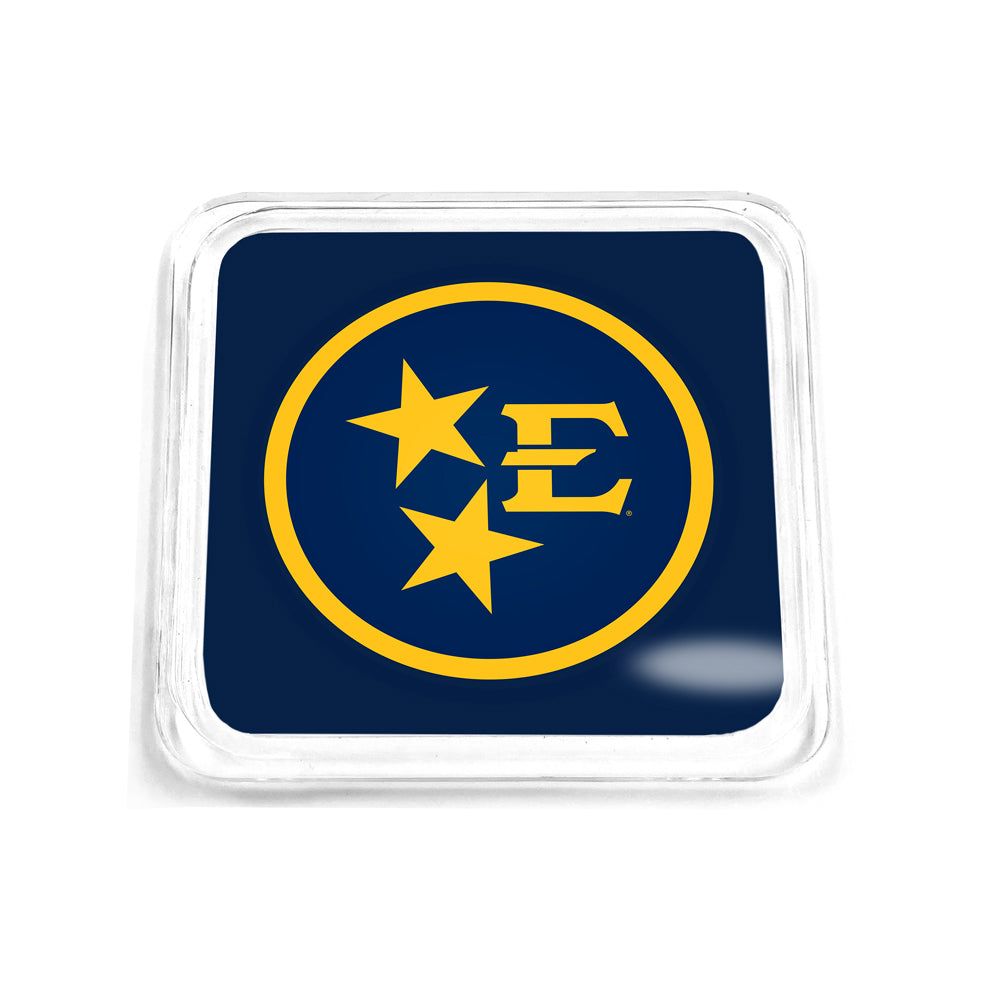 ETSU Bucs - Blue Tri Star Bucs Flag Drink Coaster