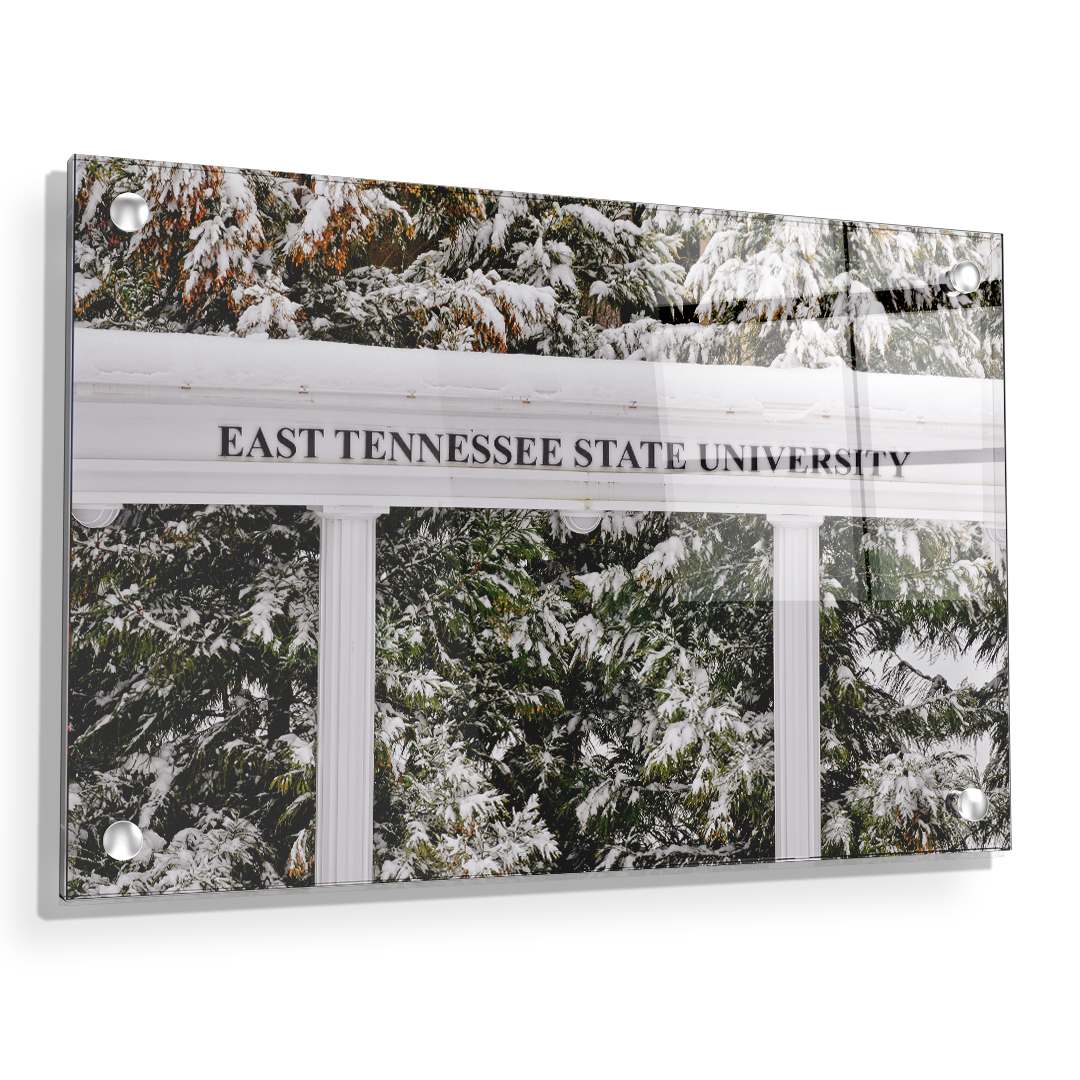 ETSU - East Tennessee Snow - College Wall Art#Canvas