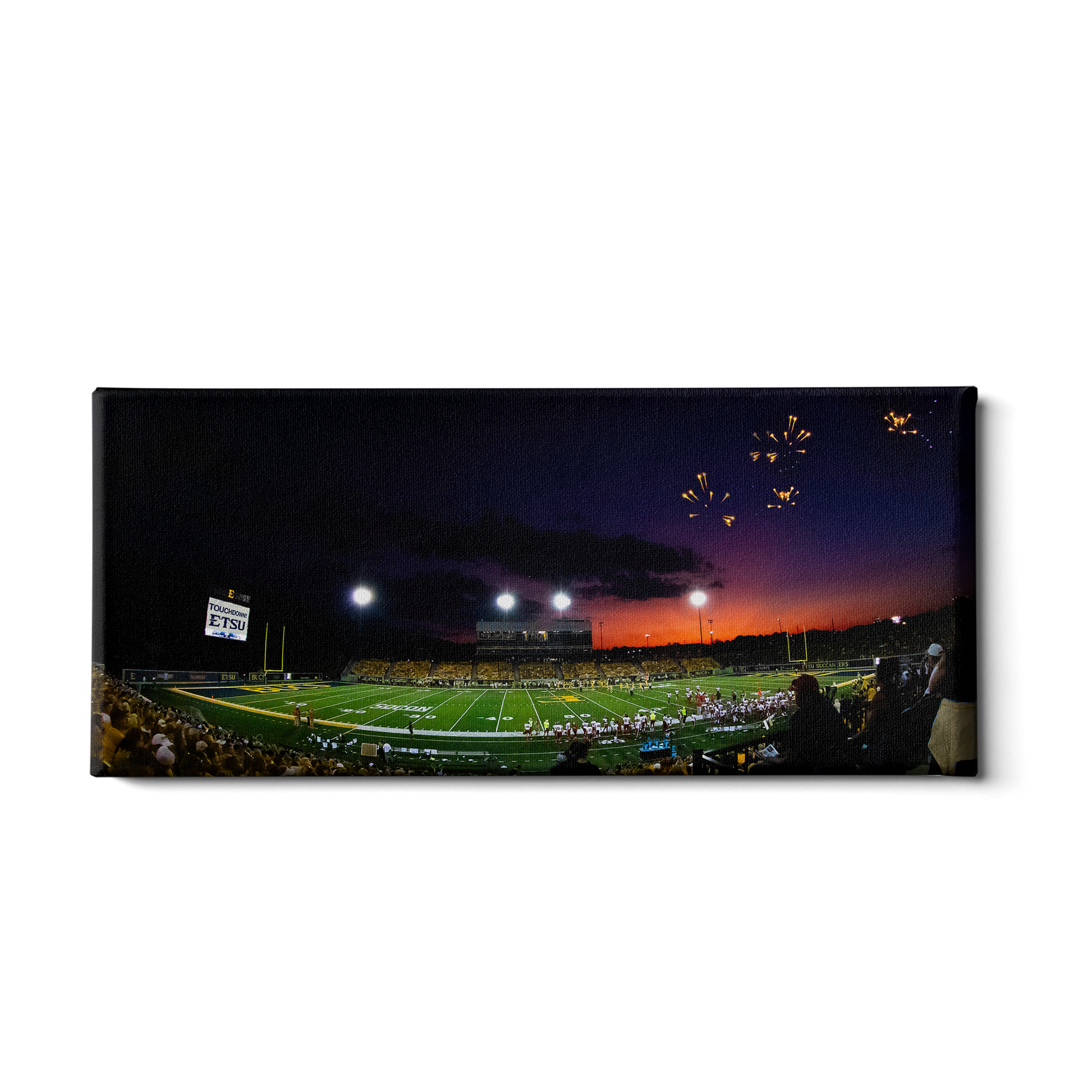 ETSU - Sunset Touchdown Panoramic - College Wall Art#Canvas