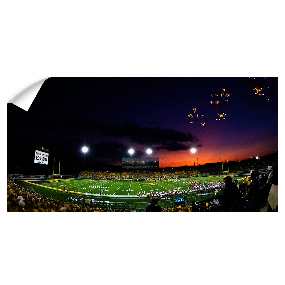ETSU - Sunset Touchdown Panoramic - College Wall Art#Canvas