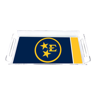 ETSU Bucs - Blue Tri Star Bucs Flag Decorative Serving Tray