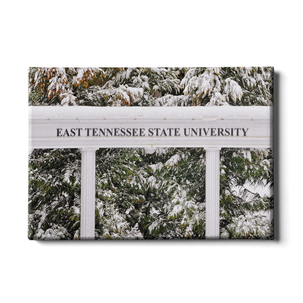 ETSU - East Tennessee Snow - College Wall Art#Canvas