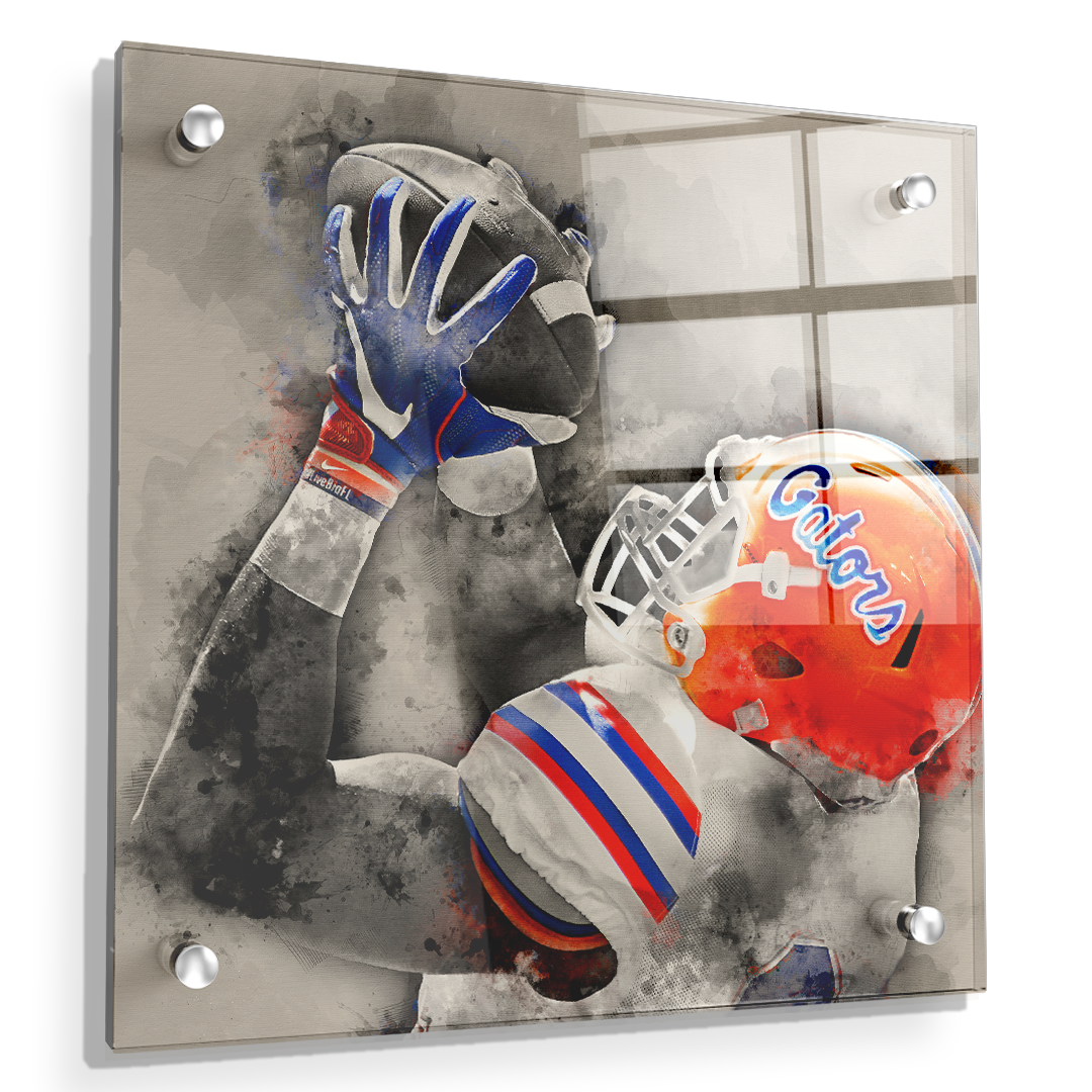 Florida Gators - The Catch Watercolor - College Wall Art #Acrylic