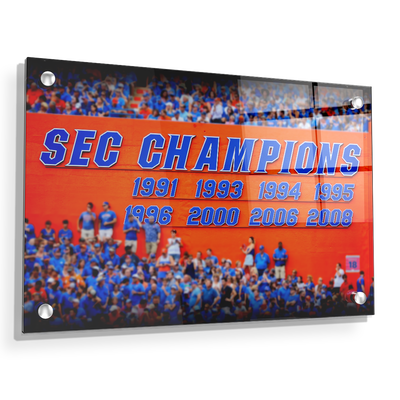 Florida Gators - SEC Champs Sign - College Wall Art #Acrylic