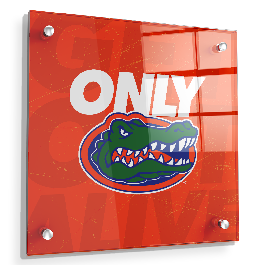 Florida Gators - Only Gators Orange - College Wall Art #Canvas