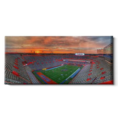 Florida Gators - Gator Sunrise Panoramic - College Wall Art #Canvas