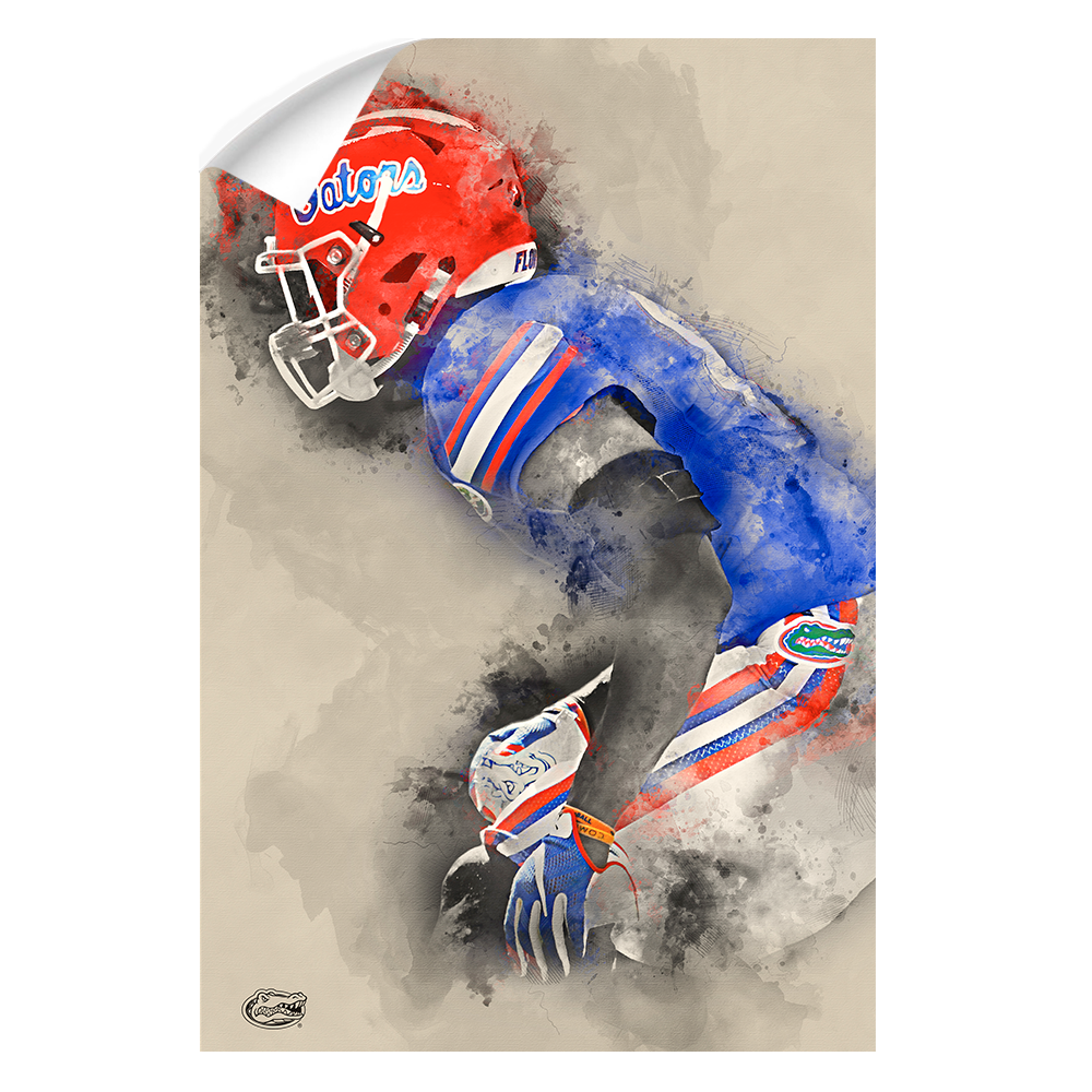Florida Gators - Gator Defend Watercolor - College Wall Art #Wall Decal
