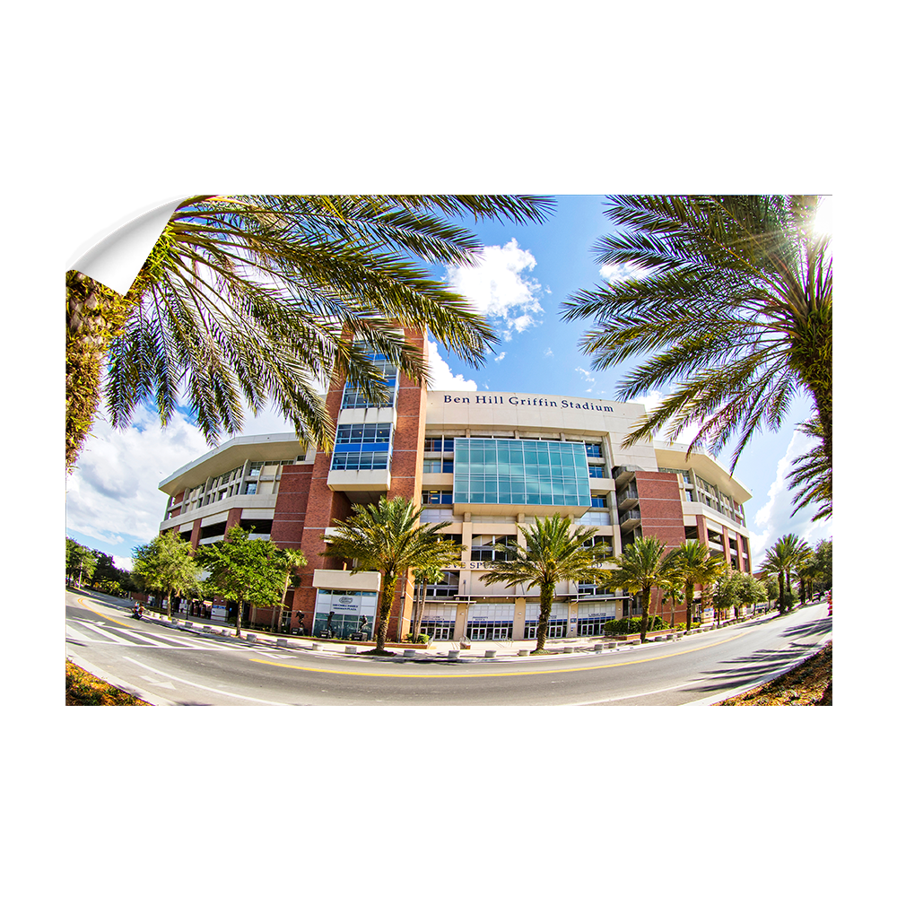 Florida Gators - Fisheye View Ben Hill Griffin Stadium - College Wall Art #Canvas