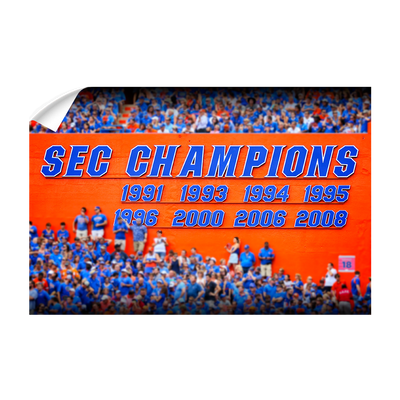 Florida Gators - SEC Champs Sign - College Wall Art #Wall Decal