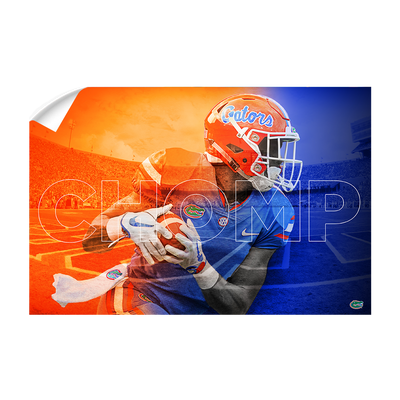 Florida Gators - Orange and Blue CHOMP - College Wall Art #Wall Decal