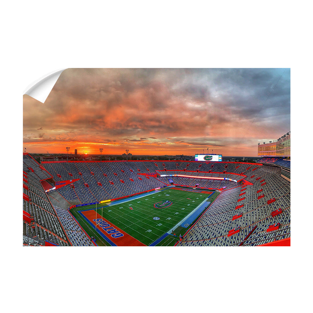 Florida Gators - Gator Sunrise - College Wall Art #Canvas