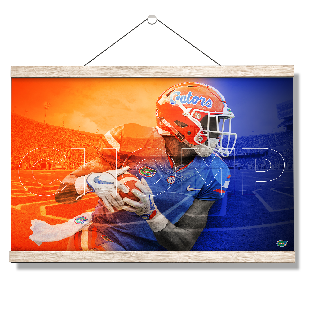 Florida Gators - Orange and Blue CHOMP - College Wall Art #Canvas