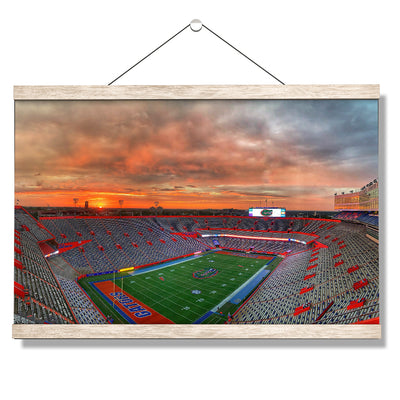 Florida Gators - Gator Sunrise - College Wall Art #Hanging Canvas