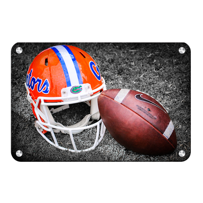 Florida Gators - Gator Ball Helmet - College Wall Art #Metal