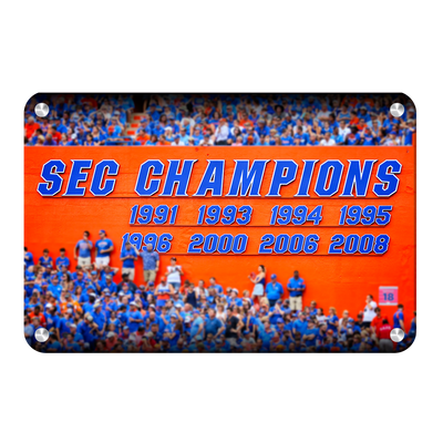 Florida Gators - SEC Champs Sign - College Wall Art #Metal