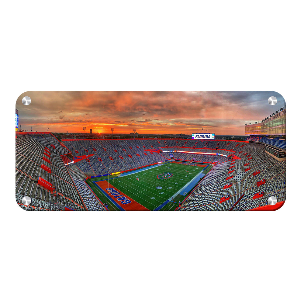 Florida Gators - Gator Sunrise Panoramic - College Wall Art #Canvas