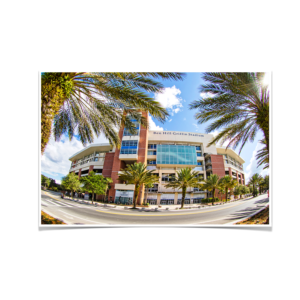 Florida Gators - Fisheye View Ben Hill Griffin Stadium - College Wall Art #Canvas