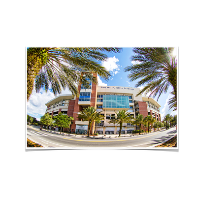 Florida Gators - Fisheye View Ben Hill Griffin Stadium - College Wall Art #Poster