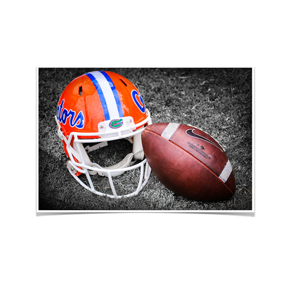 Florida Gators - Gator Ball Helmet - College Wall Art #Poster