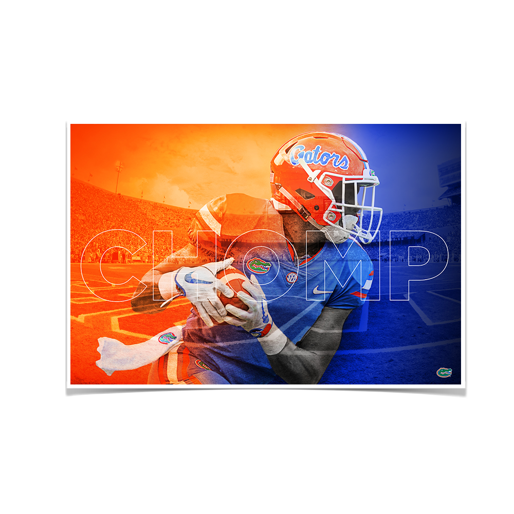 Florida Gators - Orange and Blue CHOMP - College Wall Art #Canvas