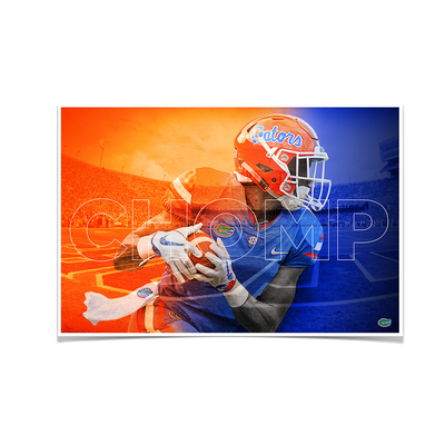 Florida Gators - Orange and Blue CHOMP - College Wall Art #Poster