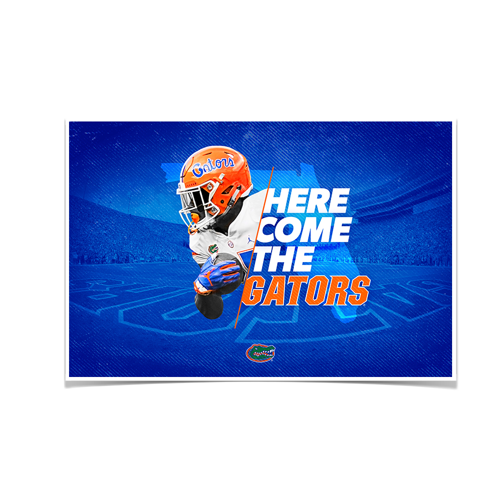 Florida Gators - Here Come the Gators - College Wall Art #Canvas