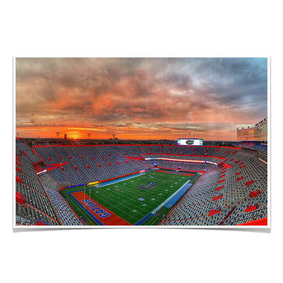 Florida Gators - Gator Sunrise - College Wall Art #Poster