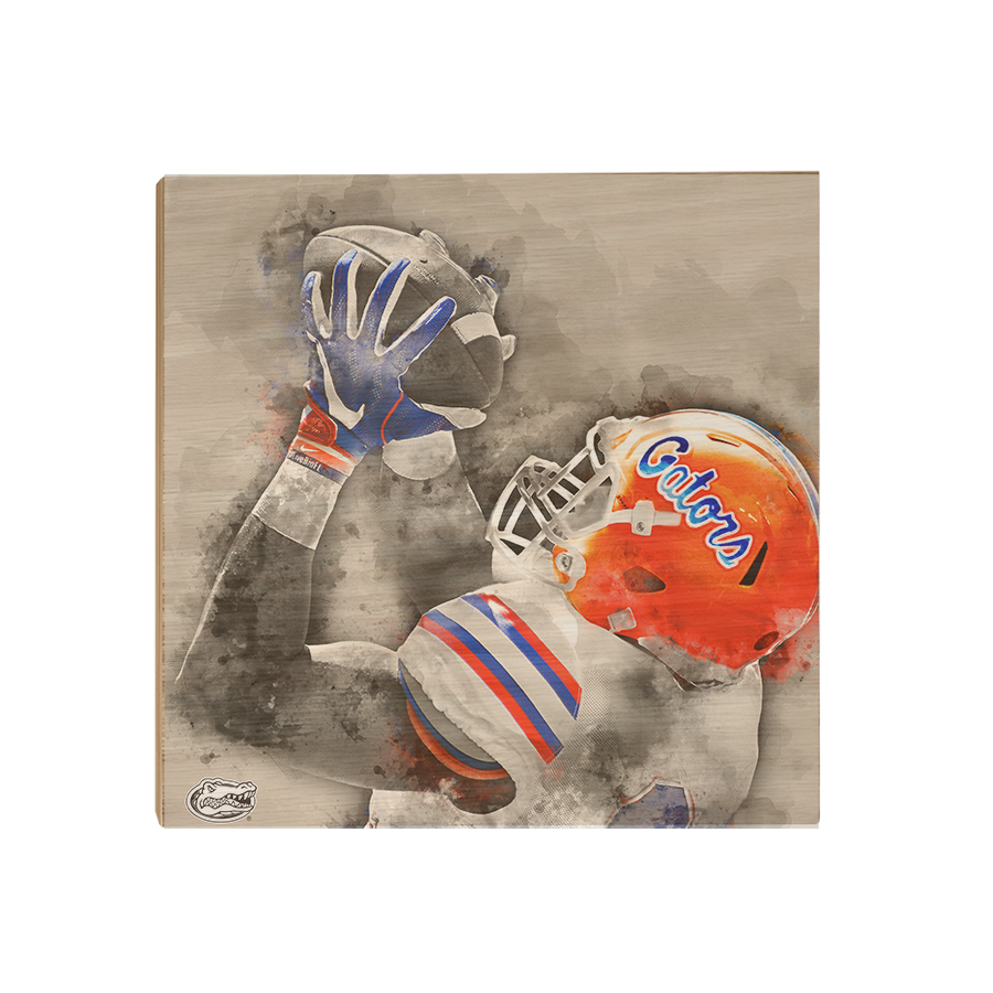 Florida Gators - The Catch Watercolor - College Wall Art #Wood
