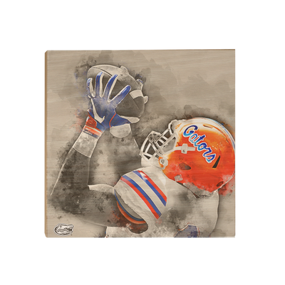 Florida Gators - The Catch Watercolor - College Wall Art #Wood
